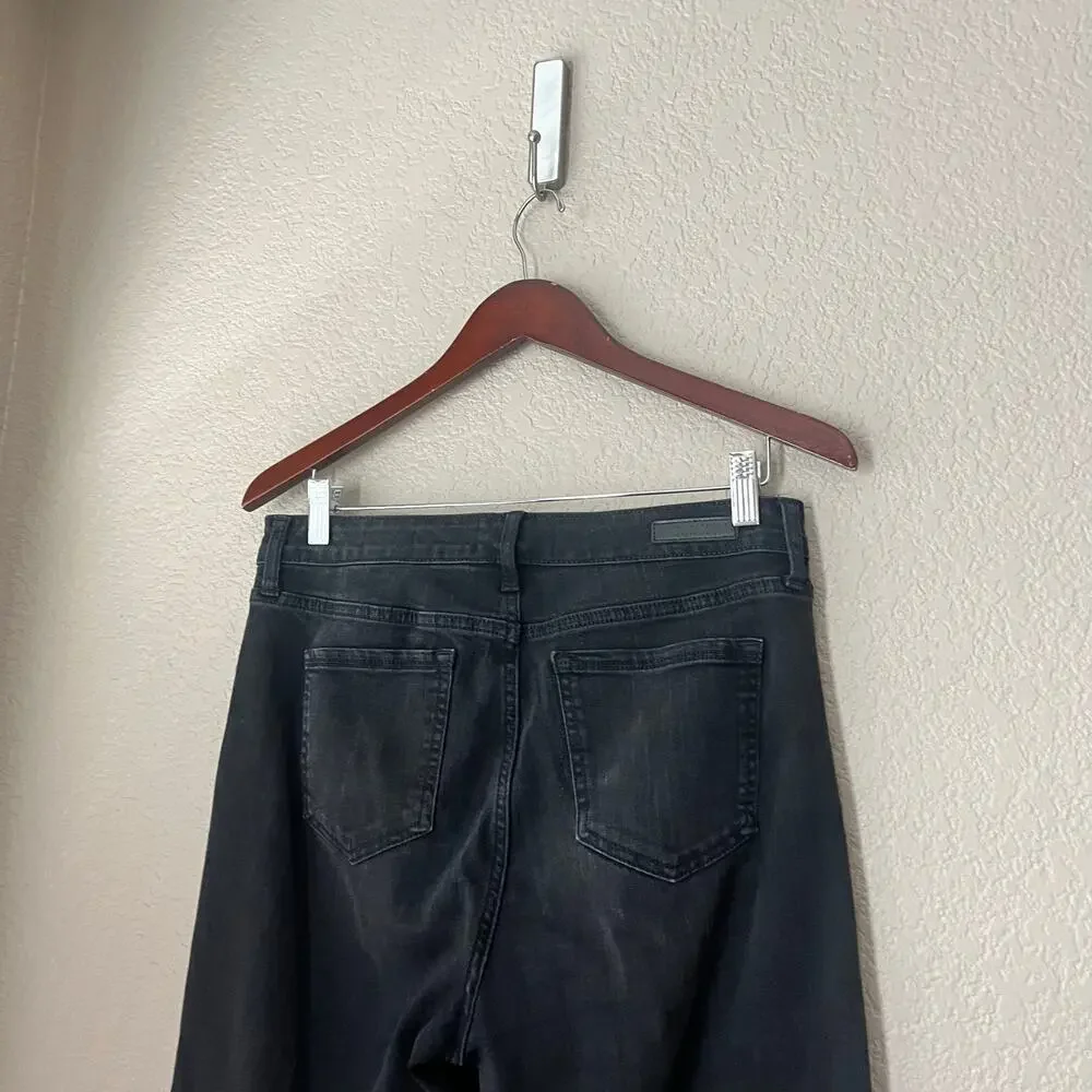 Anthropologie Social Standard by Sanctuary Slim Straight Black Gray Jeans 10 30